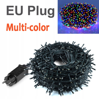 Svetelný stĺp do záhrady - 10m-100m LED vianočné osvetlenie Medený drôt Fairy Light Outdoor Solar