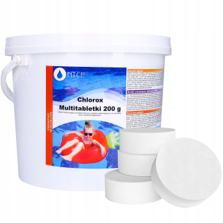 Bazénová chémia - 10in1 multifunkčné tablety chlór 200g plavecký bazén 3 kg