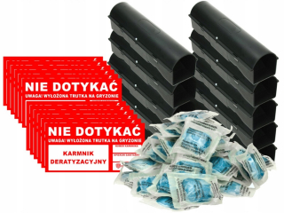 Repelent, plašič  pre zvieratá - 10x DERATIZAČNÁ STANICA JED NA MYŠI A POKRKANY
