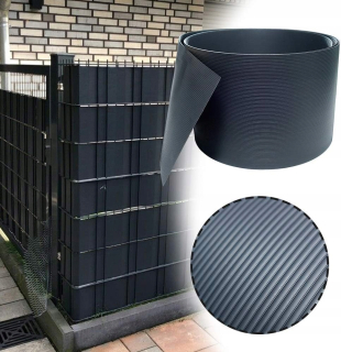 Pletivo, sieť - 10x antracite PVC Rigid plot pásku