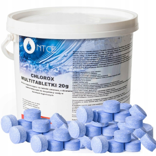 Bazénová chémia - 11W1 Chlorin Blue Multifunkčné tablety pre modrý 20G bazén 3 kg bazén