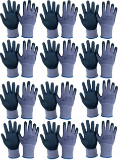 Záhradné oblečenie - 12 párov ochranných pracovných rukavíc BEST FLEX, veľmi pevných, 10 - XL