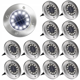 Solárna zapichovacia záhradná lampa - 12x SOLÁRNE ZÁHRADNÉ LAMPY, LED LAMPY