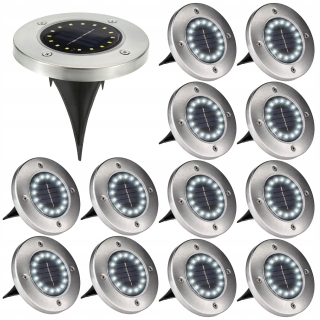 Solárna zapichovacia záhradná lampa - 12x solárne lampy riadené 16 LED Ingasing lampy