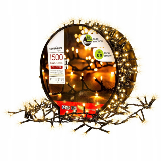 Záhradné girlandy - 1500 LED svetiel Vianočné osvetlenie 35 m von/in