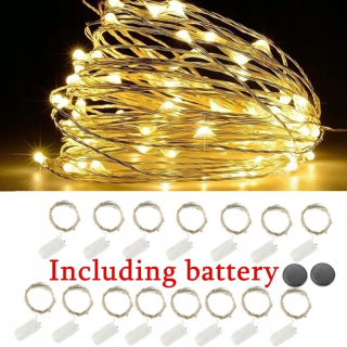 Svetelný stĺp do záhrady - 15ks rozprávkové svetlo LED Garland Holiday Light vrátane drôtu medi batérie