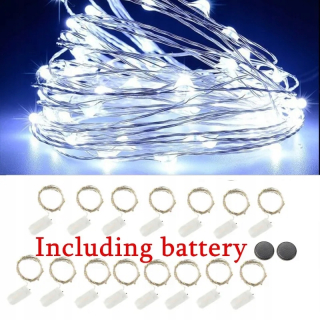 Svetelný stĺp do záhrady - 15ks girlandský medený drôt LED LAD LAGS String Light Outdoor Light Fairy Light