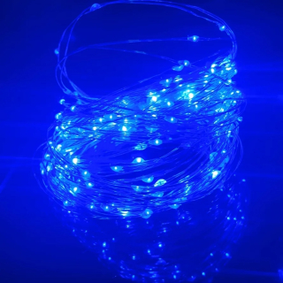 Svetelný stĺp do záhrady - 1M/10M/20M USB LED strieborné drôtené girlandové svetlo vodotesné rozprávkové svetlá