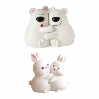Záhradná figúrka - 2 páry zvierat Bookend Resin Dekoratívna socha