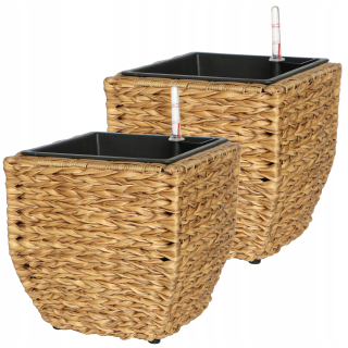 Obal na kvetináč - 2 x TECHNORATTAN kvetináč 29x29x27,5cm štvorcový