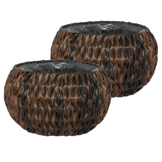 Obal na kvetináč - 2 x kvetináč TECHNORATTAN 43,5x24,5cm okrúhly