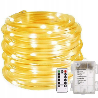 Svetelný stĺp do záhrady - 200/300 LED lano svetla batériu ovládaná trubicový girlandový strun svetlo