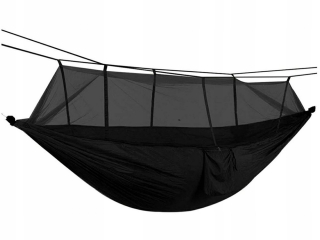 Záhradná hojdacia sieť hamak - 200 kg turistická hojdacia sieť s komármi Biwak Deckchair