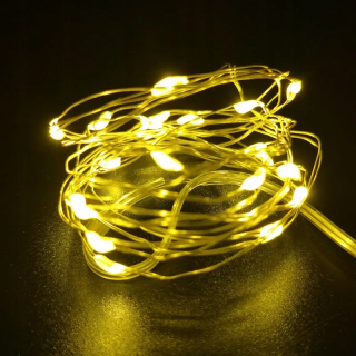 Svetelný stĺp do záhrady - 20ks 2M 5M LED reťazové svietidlá Strieborné drôtené vianočné girlandy LED