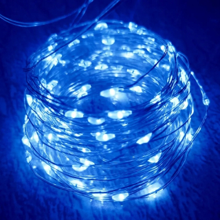 Svetelný stĺp do záhrady - 20ks svadobné domácich majstrov Garland Decoration String Garden Fairy Lamp Copper Wire