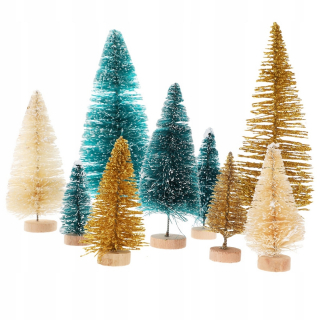 24 kusov SIZAL TREE Malé vianočné stromčeky vianočné večierky