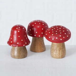 24h dekoratívne huby Toadstool 3 ks