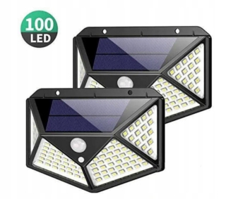 Uličná lampa - 2x Solárna lampa *** 100 LED *** snímač pohybu
