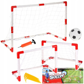 Futbalové príslušenstvo pre deti - 2in1 veľký gól alebo 2 malé góly + pumpová guľa