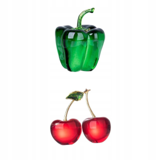 2x krištáľové sochy figuríny ovocných sôch