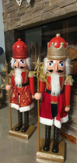 2x Luskáčik 80 cm veľký s hviezdnym kráľom XL