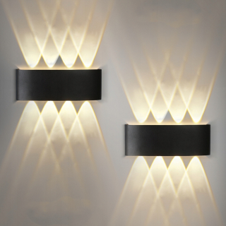 Záhradné nástenné svietidlo - 2x externá nástenná lampa LED žiarovka IP65