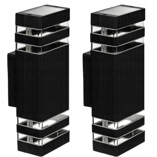 Záhradné nástenné svietidlo - 2x fasáda lampa externá LED GU10