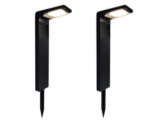 Solárna zapichovacia záhradná lampa - 2x stojaci stožiar so solárnou záhradnou lampou