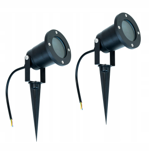 Solárna zapichovacia záhradná lampa - 2x záhradná LED GU10 IP65 TEPNÝ KABEL
