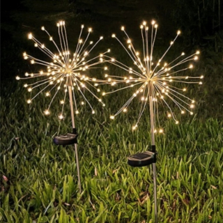 Svetelný stĺp do záhrady - 2x Solárna lampa LED pútkan