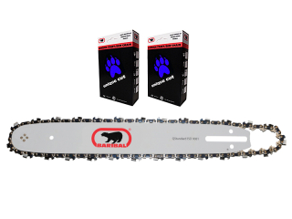 Vodiaca lišta na pílu - 2x FC reťazec + Handy RG 4114 A4 Sprievodca