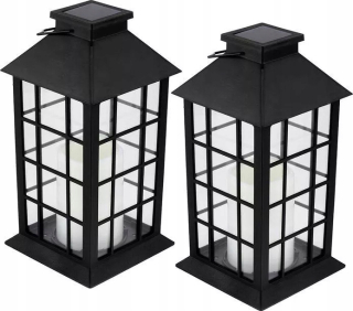 Solárna zapichovacia záhradná lampa - 2x LED Leden viedla solárne lucerna lampa Superled Lantern