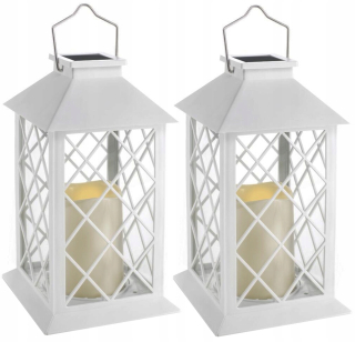 Solárna zapichovacia záhradná lampa - 2x LED chromý solárny lampa superle