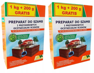 Prostriedok do žumpy, septiku - 2x mikrobec ultra baktérie pre septické nádrže 1 kg 200 ggratis