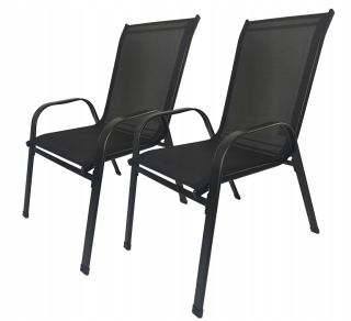 Záhradné kreslo - 2x silné kovové moderné záhradné kreslo