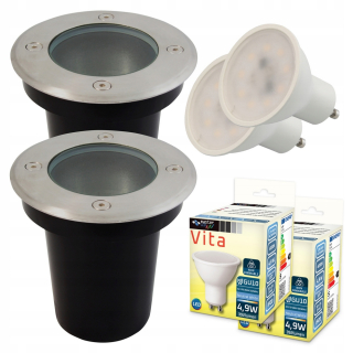 Záhradná príjazdová lampa - 2x Luminaire LED GU10 IP67 LED GRUE