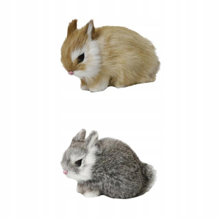 2x Simulácia plnených králičích figurín a plyšová víla