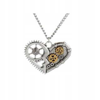 2x steampunk zlomený prívesok s