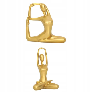 2x figurína sochy jogy domácej kancelárie