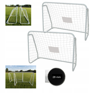 Futbalové príslušenstvo pre deti - 2x futbalové bránky KOVOVÉ bránky 124cm 2 ks