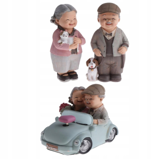 Záhradná figúrka - 2x Miniatúrne pary -sochy