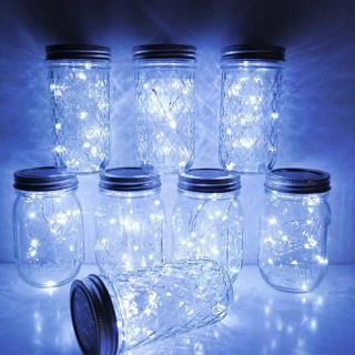 Svetelný stĺp do záhrady - 3/4/6/8 balenie solárneho jaru veka 20 LED 2M 2M Solárne výkonné drôty z medených drôtov