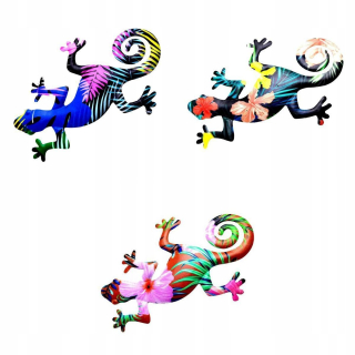 3 gecko / pre stenu dekorácie, nástenné umenie