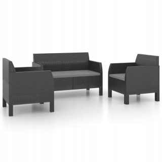 Záhradná zostava nábytku - Graphite Moorea Garden Set s šedou farbou
