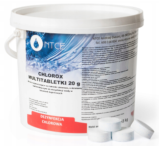 Bazénová chémia - 3 kg multifunkčné tablety 6in1 20G chlorox bazén