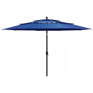 Záhradný slnečník - Veľká šedá záhradná dáždnik skladanie 350 cm moderné