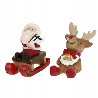 3 kusy Miniatúrne vianočné figúrky