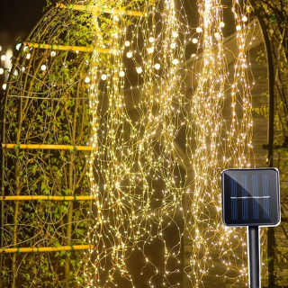 Svetelný stĺp do záhrady - 30 prameňov 600 LED svetiel Twinkle Fairy Lights Outdoor Waterproof Waterfall Vine