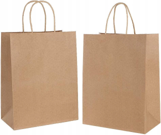 30 kusov Kraft Bag, papierový vrecko s rukoväťou,