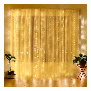 300LED svetelný záves SVADOBNÁ DEKORÁCIA 3x3 DIAĽK